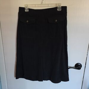 HALARA Cordaroy Black A-Line Skirt